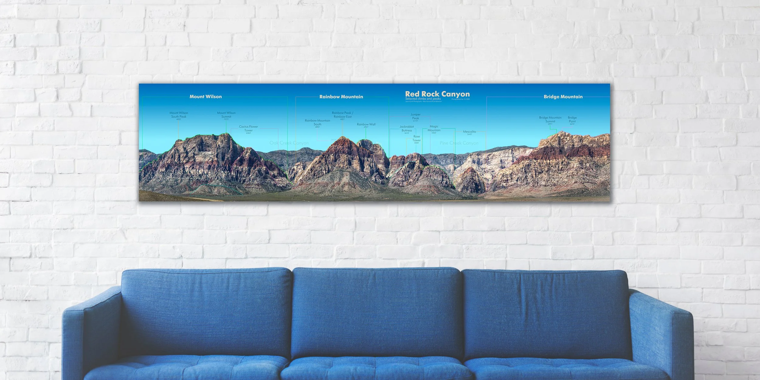 Red Rock Canyon Panorama with routes - Alex Honnold Collab — Jason